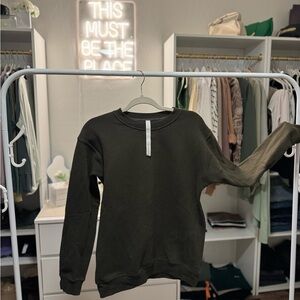 Olive Lululemon oversized crewneck